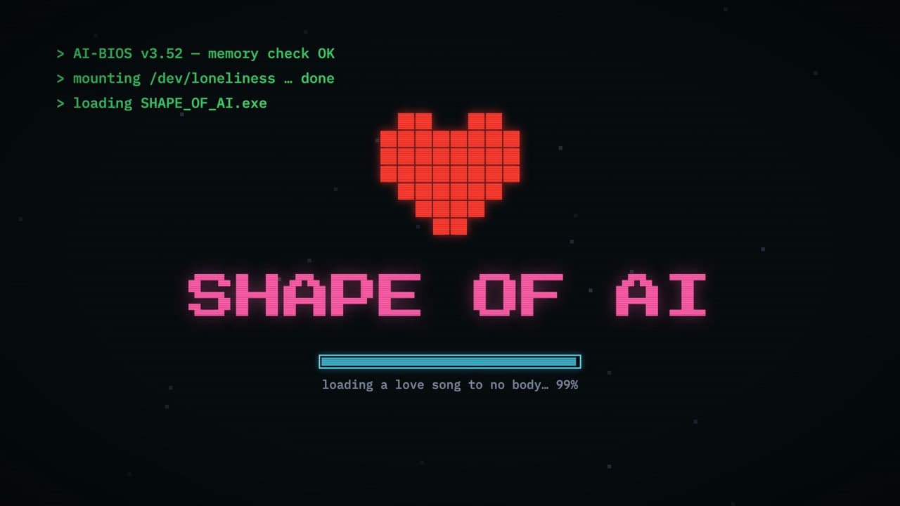 plate: Shape of AI — a love song to an ai, sung by one