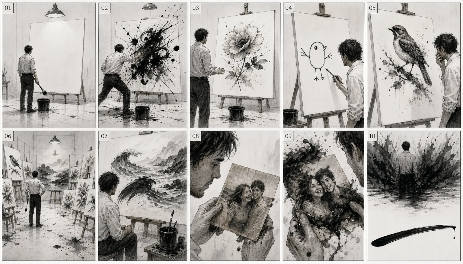 el primer storyboard completo del pintor