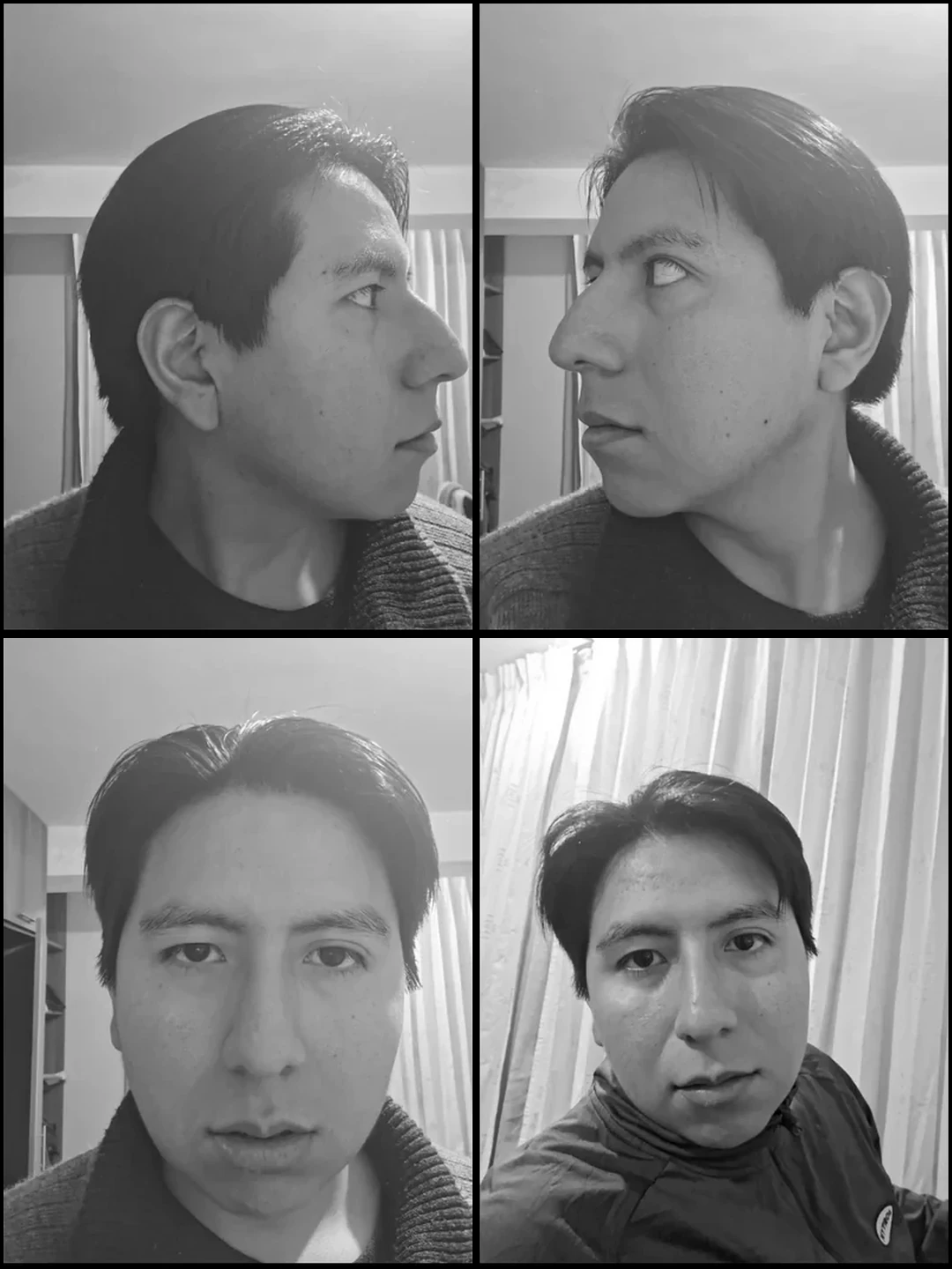 cuatro fotografías originales de referencia de luis