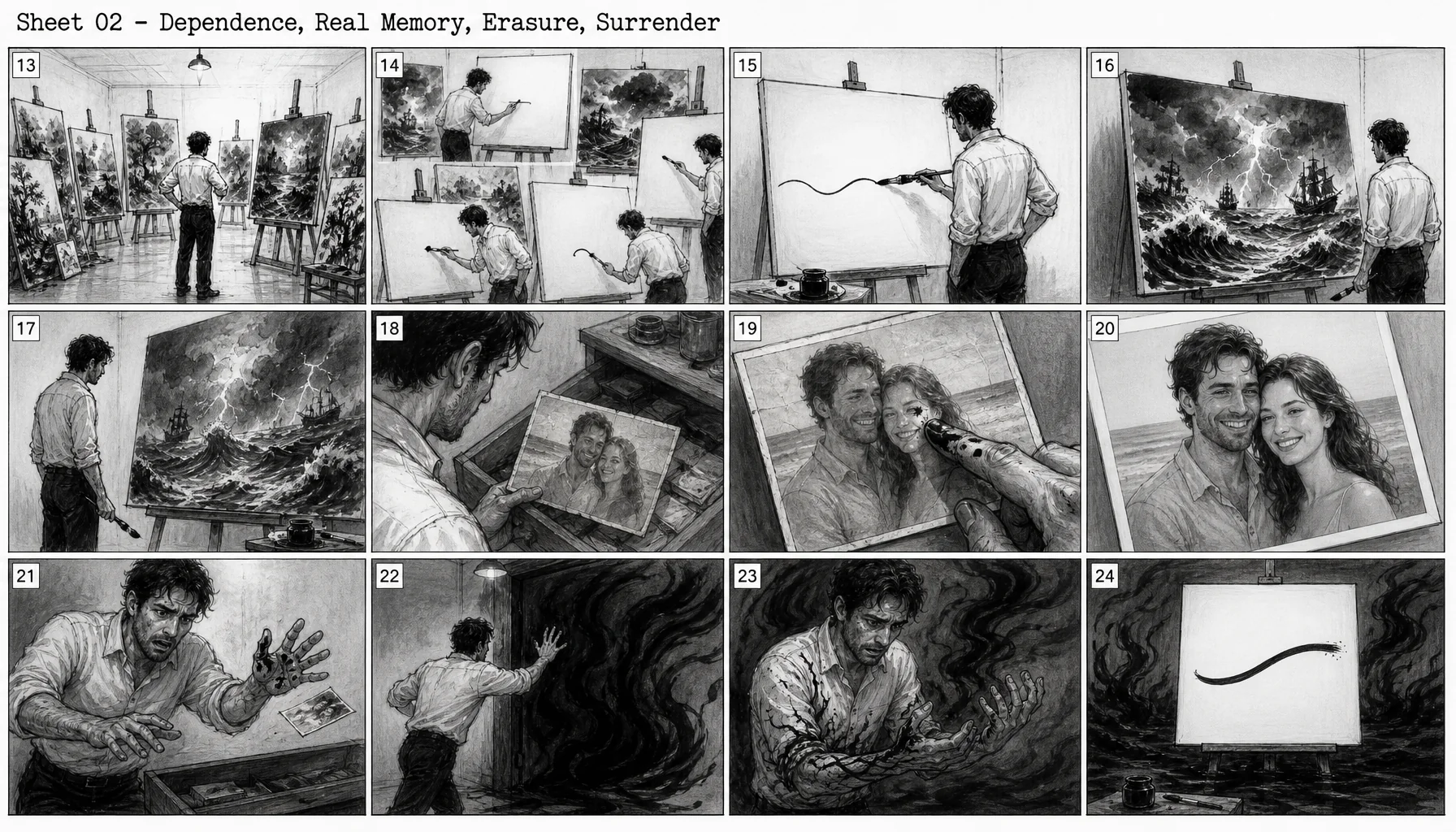 el storyboard de la fotografía y el recuerdo